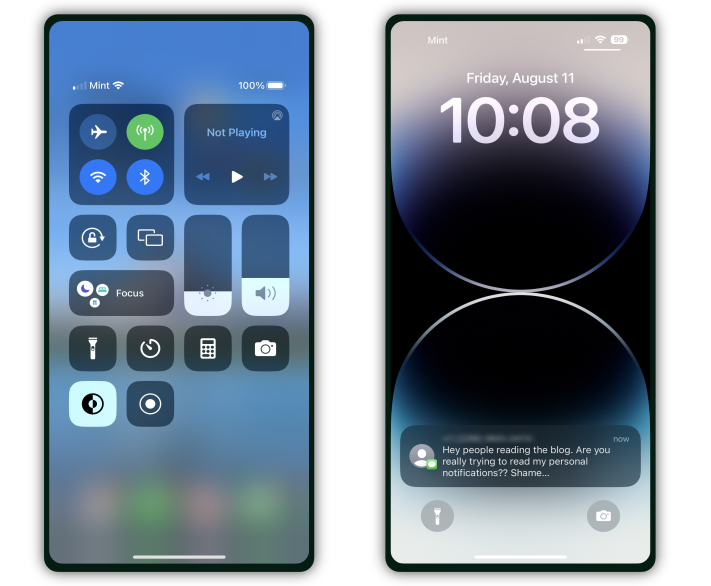Image of iPhone widgets and lock screen
